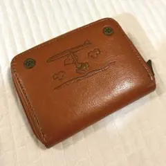 ブラウン コインケース 飛行機デザイン　SNOOPY スヌーピー 小銭入れ