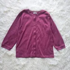GLACIER　グラシア　ハニーズ　カーディガン　リブ　パープル　M　羽織　薄手