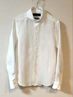【美品】イタリア製高級リネンシャツ ナノユニバース