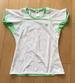 adidas 半袖Tシャツ ホワイト/グリーン