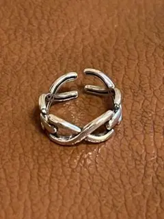 シルバー 925 メキシカンジュエリーヴィンテージリングチェーンデザイン リング