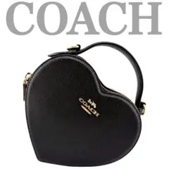 COACH ハート型ショルダーバッグ ブラック