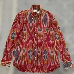 monitaly モニタリー USA製コットンシャツ ユナイテッドアローズ赤柄