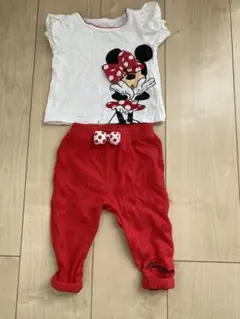 ディズニー ミニーマウス Tシャツ 6ヶ月　上下セット