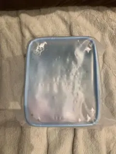 ちいかわ　マスコットも入る！クリアポーチ　ハチワレ