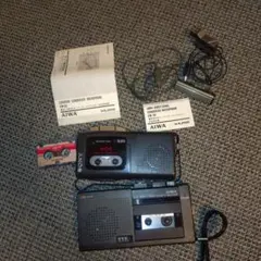 ジャンク品　　SONY　AIWA マイクロカセットレコーダー 　マイクロホンのサムネイル