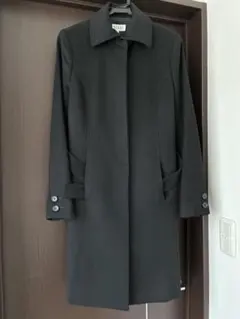 SOFUOL ウール100% ロングコート 黒 ブラック サイズ2 ベルト付き