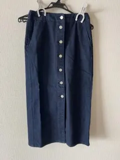 GU デニムスカート フロントボタン