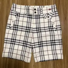 チェック柄ハーフパンツ ホワイト系　36