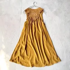 【エイチアンドエム】ノースリーブワンピース（M）刺繍レース フレア Aライン