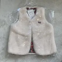 【新品　タグ付き　未開封】ファミリア　ベスト　ホワイト　ベージュ　アイボリー