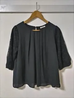 GLACIER レース カットソー ブラウス ブラック系 サイズL