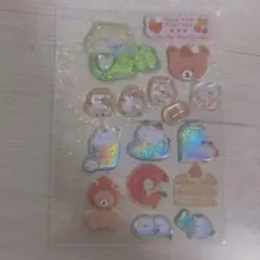 シールおすそ分け　動物　ウォーターシール　ぷっくりシール　ハリネズミ