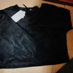 黒 スエード風 長袖 トップス