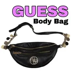 【美品】GUESS DETAIL BELT BAG ブラック