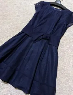 新品タグ付　クインズコート　半袖ワンピース　ひざ丈ワンピース