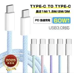 Type-C to Type-C 充電ケーブル 1m