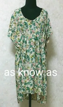 as know as  花柄ワンピース