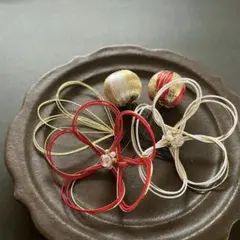 水引 髪飾り 赤 白 和玉 和装 成人式 卒業式結婚式 振袖 袴