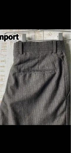 80s90s タロンジッパー ビンテージ ストライプ ウールパンツ アメリカ古着