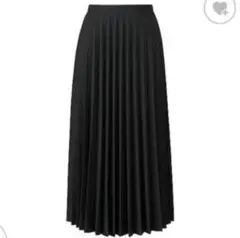 UNIQLO ユニクロ ハイウエストプリーツミディスカート　黒　S