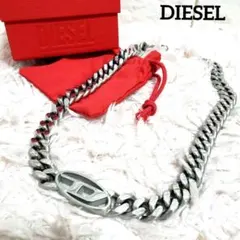DIESEL ディーゼル ステンレススチールチェーンネックレス 美品