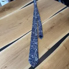 A*I様 FRANCO BASSI ネイビー ペイズリー ネクタイ