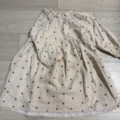 petit main ハート柄 七分袖ワンピース 90サイズ