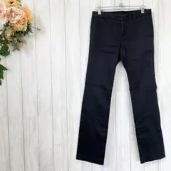【UNIQLO ユニクロ】ストレッチ ストレートパンツ〈ウエスト58〉ブラック