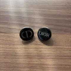 【非売品】Dior ディオール ノベルティ ピンバッジ 2個セット ブラックCD
