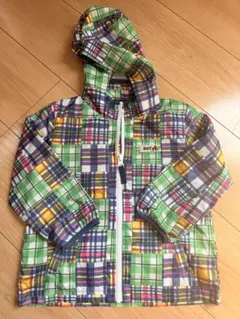 チェック柄 フード付きジャケット 100cm