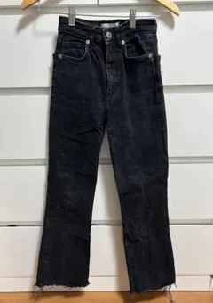 ZARA ザラ zara ハイウエストクロップド丈フレアデニム　EUR34