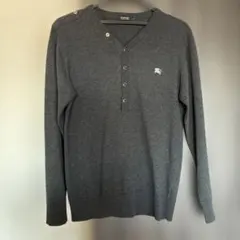 BURBERRY BLACK LABEL グレー Vネック セーター サイズ2
