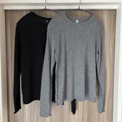 GU ソフトシアークルーネック　２枚セット
