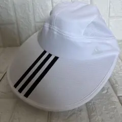 adidas ホワイト バイザー ストライプ