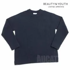 beauty&youth アローズ ニットセーター S 紺色 071J67のサムネイル