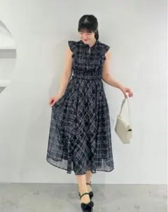 Anmille チェックレディop ブラック