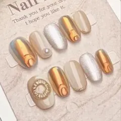 ハンドメイド大人可愛いデザインネイルチップ｜ベリーショートネイルアート