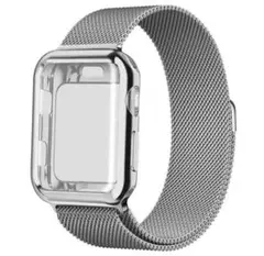 アップルウォッチ40mm メッシュステンレスベルト&TPUケース