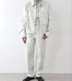 LEMAIR ルメール オフホワイト ツイステッドベルテッドパンツ XS