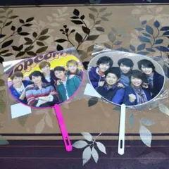 嵐ミニうちわ　LOVEとPopcorn