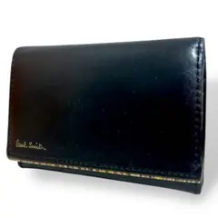 美品　ポールスミス　カードケース　レザー　マルチカラー　黒　ブラック　ロゴ