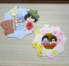 折り紙　おひな様　端午の節句　ハンドメイド　壁掛け　ガーランド　リース