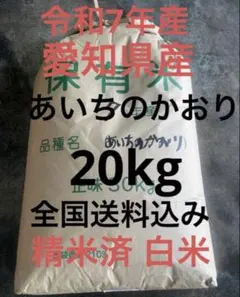リピート割引令和7年愛知県産 あいちのかおり【精米20kg】送料込 お米