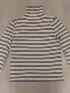 ストライプ タートルネックニット 長袖