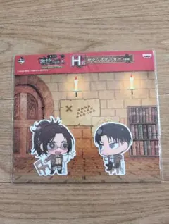 進撃の巨人 サテンステッカー リヴァイ ハンジ