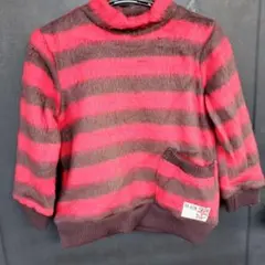 韓国子供服 ボーダー フリース セーター