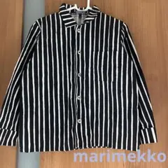 old marimekko ヨカポイカ ブラック/ホワイトストライプ 長袖シャツ Jokapoika / Shirt（シャツ/ブラウス）｜marimekko（マリメッコ