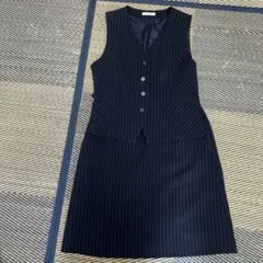 UNILADY 事務服ストライプ ベストとスカートのセット　13号