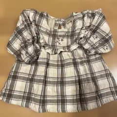 テータテート　チェック柄ブラウス 80サイズ